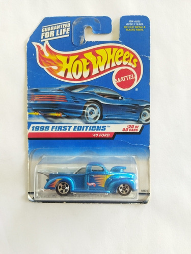 Hot Wheels 40 Ford Azul Camioneta 1998 First Editionst