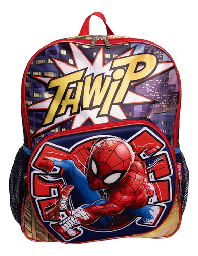 Mochila Primaria Spider-man 184468 Rojo Con Azul Liso