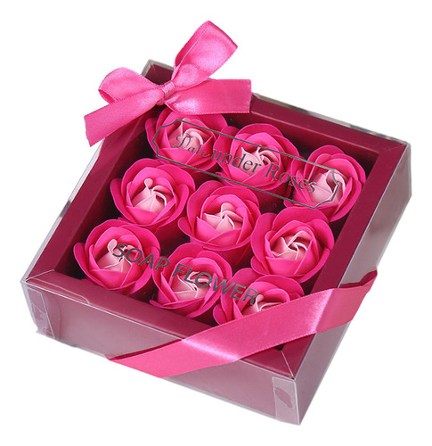 3 X 2 Rosas De Jabón Perfumadas Con Caja De Regalo 3 Piezas