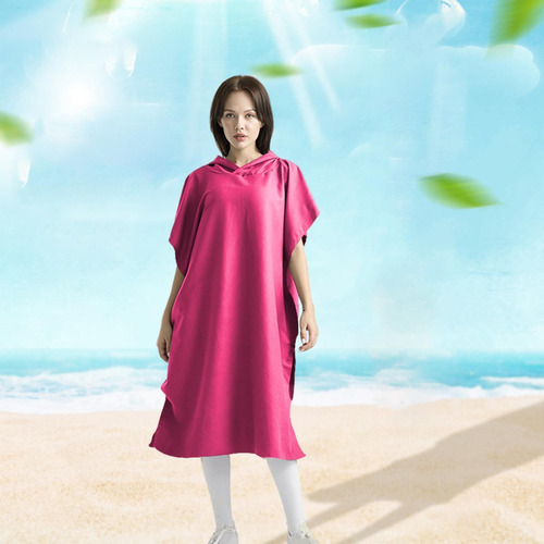 W Surf Poncho Beach Microfibra De Neopreno Con Capucha