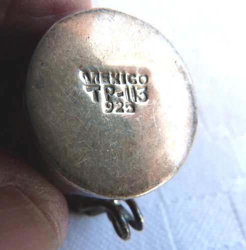 Monijor62-antigua Coleccion Pastillero Plata 925 Y Piedra (Usado)