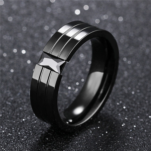 Imagen 2 de 9 de Anillo Gotico Punk Vintage Con Zirconia Exquisita Plata