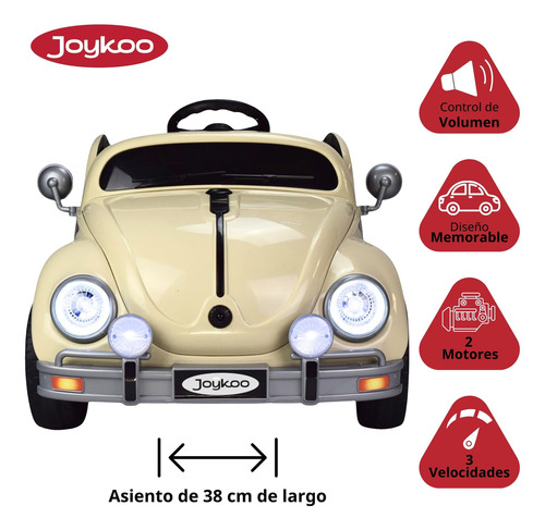 Joykoo Montable Electrico Vocho Para Niños Carro A Control