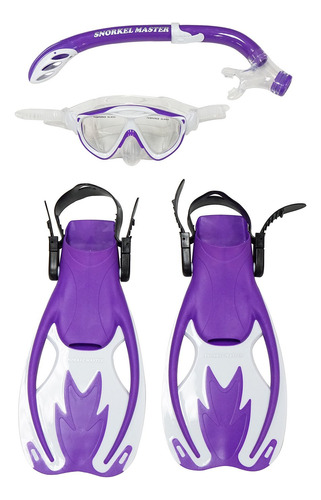 Snorkel Master Snorkeling Kids Mask, Snorkel, & Aletas Set,