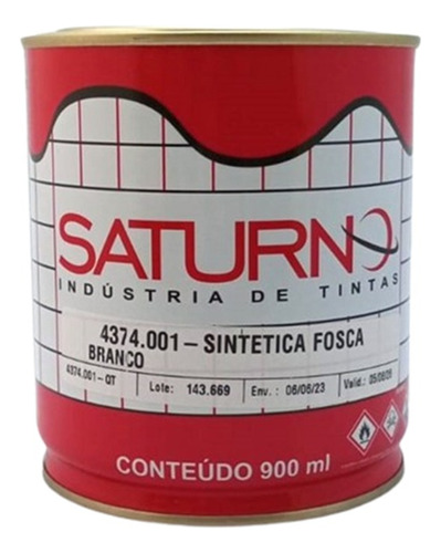 Tinta Sintetica Fosca Branca 900ml Saturno 4374.001