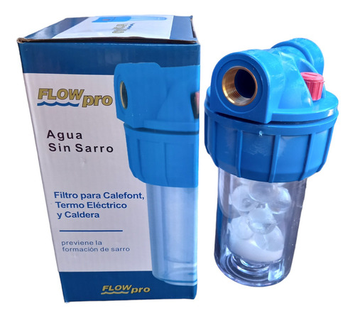 Filtro Purificador De Agua Para Termo, Calefont Y Caldera Color Azul