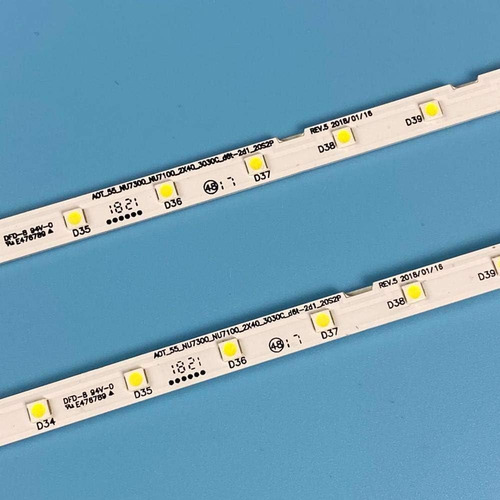 Kit 2 Tiras Led Tv Para Samsung 55 Nu7100 Nu7300 Nu7090