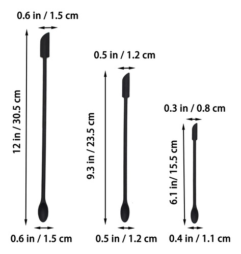 3 Piezas Juego De Mini Espátulas De Maquillaje De Silicona P