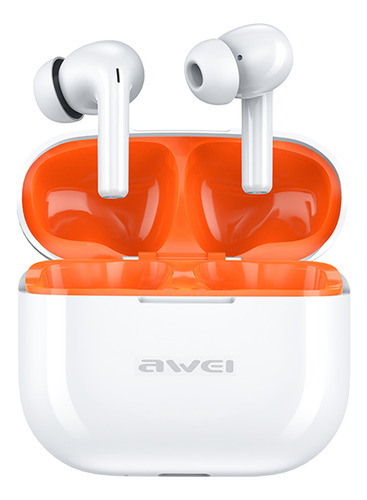 Audifonos Awei T1 Pro Tws In Ear Bluetooth Blanco + Naranjo