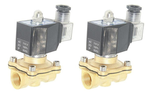 110v Ac Electric Solenoide Válvula De Agua Aire Gas, Combust