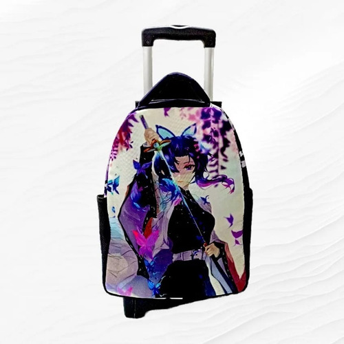 Morral Maleta Bolso Escolar Ruedas Shinobu Kocho Anime