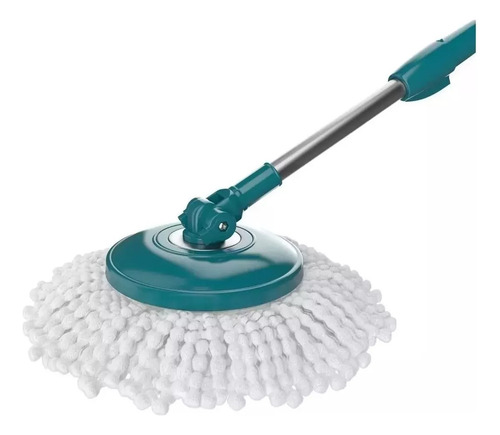 Balde Mop Giratório Fit 8 Litros Esfregão Flash Limpeza Top. Cor Verde cinza