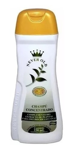 Shampoo Concentrado Never Old Extracto Plantas Cubre Canas