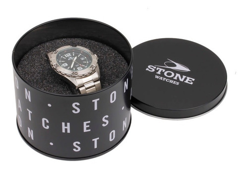 Reloj Pulsera Stone Hombre St1052 Cuero Agente Of. Liniers