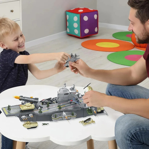 Portaaviones Militar De Plástico 45 Cm - 1 Unidad Personaje Porta Aviones