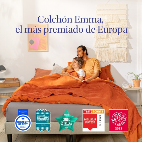Imagen 7 de 7 de Colchón Emma 1,5 Plazas | Tecnología Alemana | Memory Foam