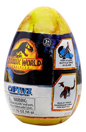 Huevo Con Dinosaurio, Slime, Moneda Y Guia Jurassic World Do