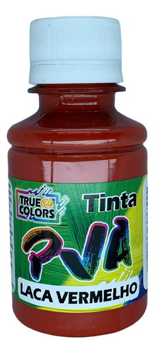 Tinta Pva Fosca 100ml True Colors Para Artesanato Cor Laca Vermelho 7109
