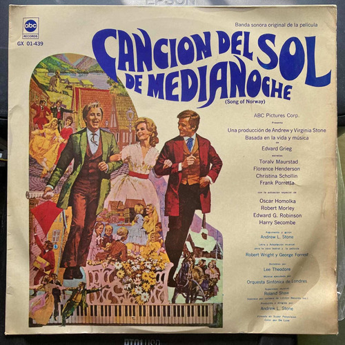 Canción Del Sol De Medianoche Song Of Norway Lp