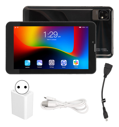 Tablet Octa De 32 Gb, Negra, 4 Gb, 32 Gb, Rom, 7 Pulgadas, I