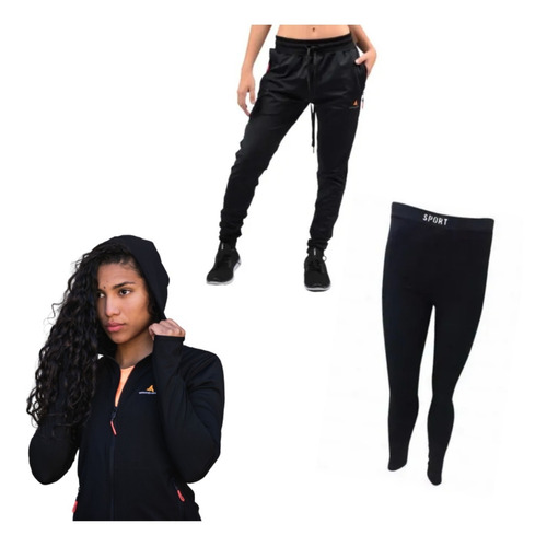 Combo Mujer! Campera+pantalón +calza Termica- 6 Cuo