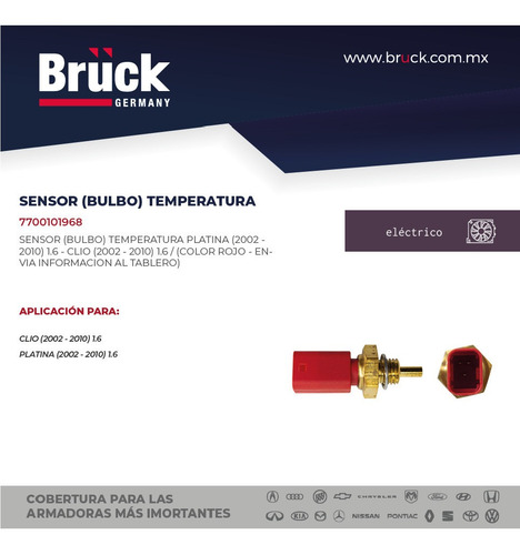 Bulbo Sensor Temperatura Renault Clio 2008 7700101968