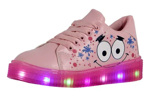 Tenis Bob Esponja Ni o Ni a Luces Led
