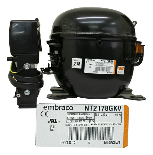 Compresor Embraco 1 Hp R404a 208-230v 60hz Baja Presión