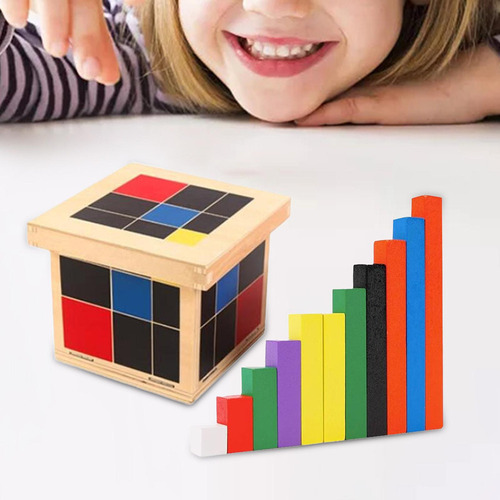 Juego De Construcción De Madera Para Niños, Cubo Trinomio