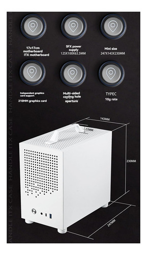 Funda Para Pc O0micro-itx Sktc A17 Sgcc, Soporte Para Comput