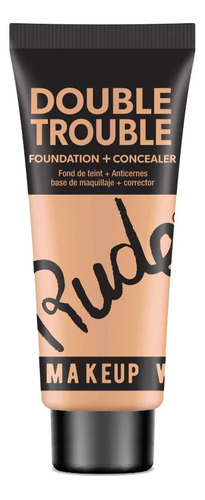 Base Con Corrector Double Trouble Foundation And Concealer Rude Cosmetics Tono Linen