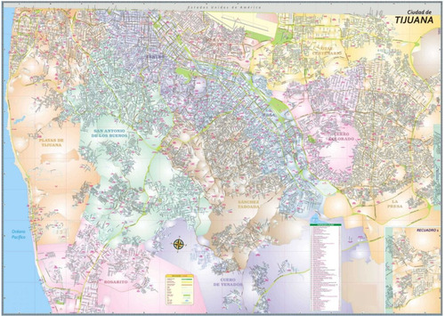 Mapa De Ciudad De Tijuana Mural