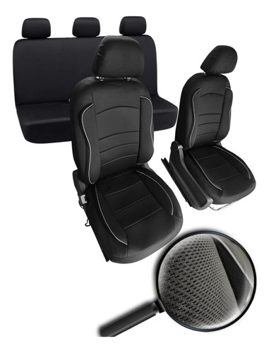 Cubreasientos Sport Honda Element Tela Fresca Transpirable Negro