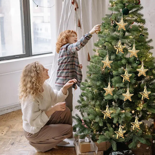 Bola Decorativa Para Árbol De Navidad F, Plástico Galvanizad