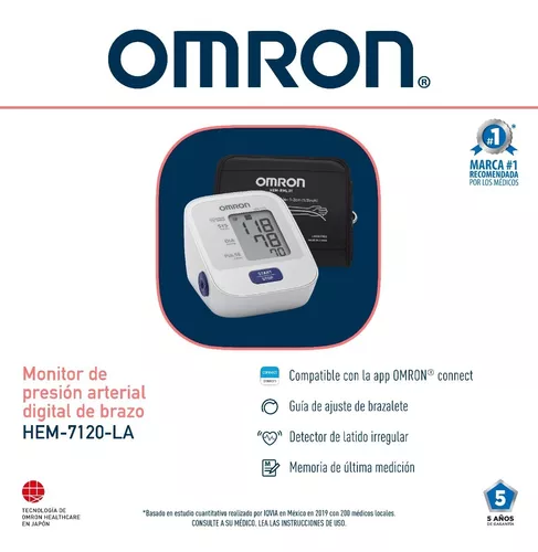 Tensiometro Digital Medidor De Presión Omron Brazo Hem 7120