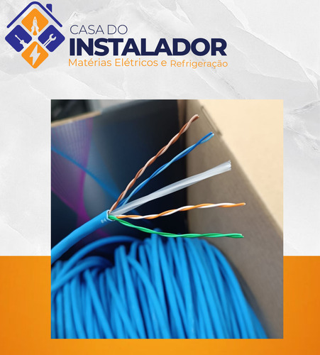 Cabo De Rede Draka/prysmian Cat6e Par Trançado Utp Azul 100