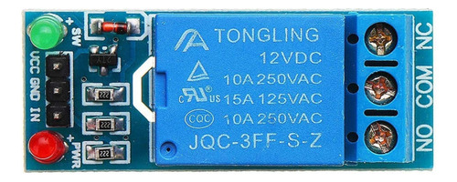 Módulo 1 Relé 12vdc 2 Leds Dispara A Bajo Voltaje