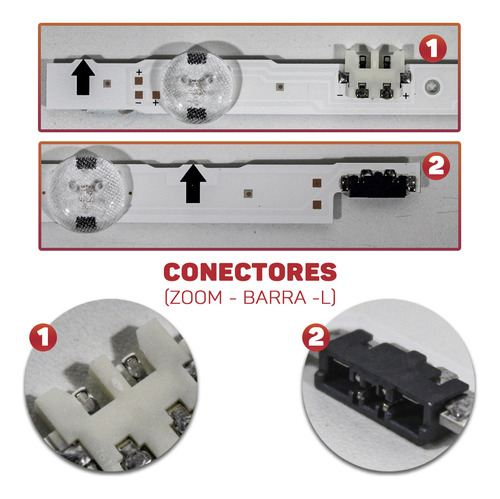Kit 12 Barras De Led Compatível Com Tv Un55j5500 Pci