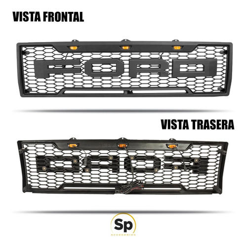 Parrilla Tipo Raptor Ford Lobo F150 1980-86 Con Led