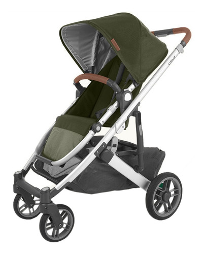 Carriola de paseo travel system Uppababy Cruz V2 hazel con chasis color plata