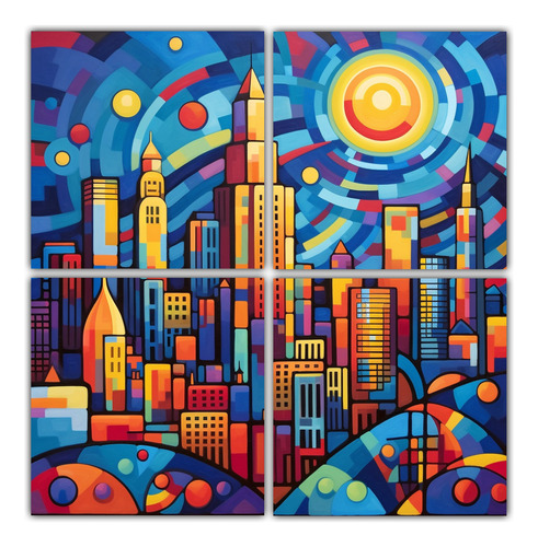 80x80cm Cuadro Estilo Kandinsky En Columbus Ohio Flores