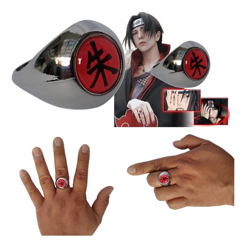 Naruto Anillo Akatsuki Cosplay Anime Itachi Sasori Hidan 