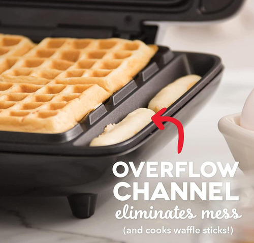 Waflera Maquina Hacer Waffles De 10cm 4pzas Sin Goteo Dash