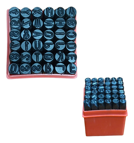 Juego Numeros Y Letras Golpe Estampar Marcar - 6 Mm 36 Pcs