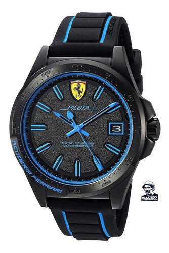 Reloj Ferrari Pilota 0830423 En Stock Original Con Garantía