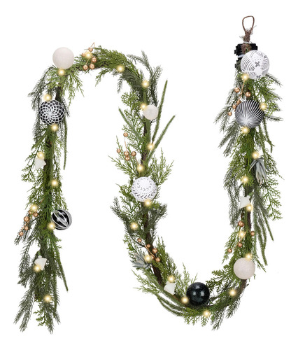Hannah's Christmas Garlwith 9' Norfolk Pine Lights