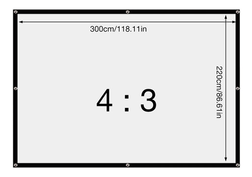 Lienzo Portátil Para Cine En Casa Y Oficina Hd De 150 4:3,