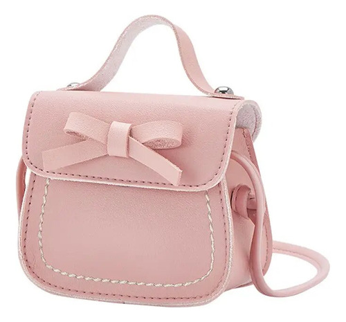 Bolso De Mano Pu Bowknot Princess Para Niños Pequeños