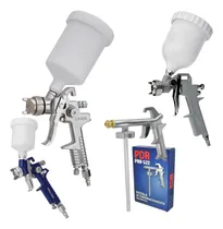 Comprar Pistola Pintura Gravidade 600ml + 3 Pistolas Hvlp *oferta K4