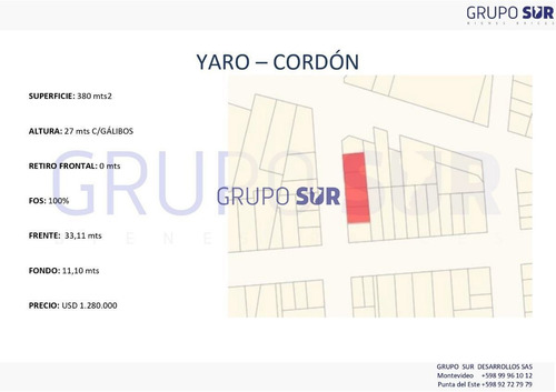 Imagen 3 de 5 de Terreno En Barrio Cordón Excelente Frente